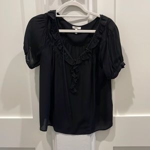 JOIE black short sleeve blouse size small